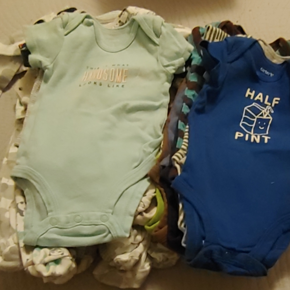 A variety of 3 months baby boy clothes